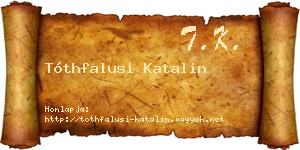 Tóthfalusi Katalin névjegykártya